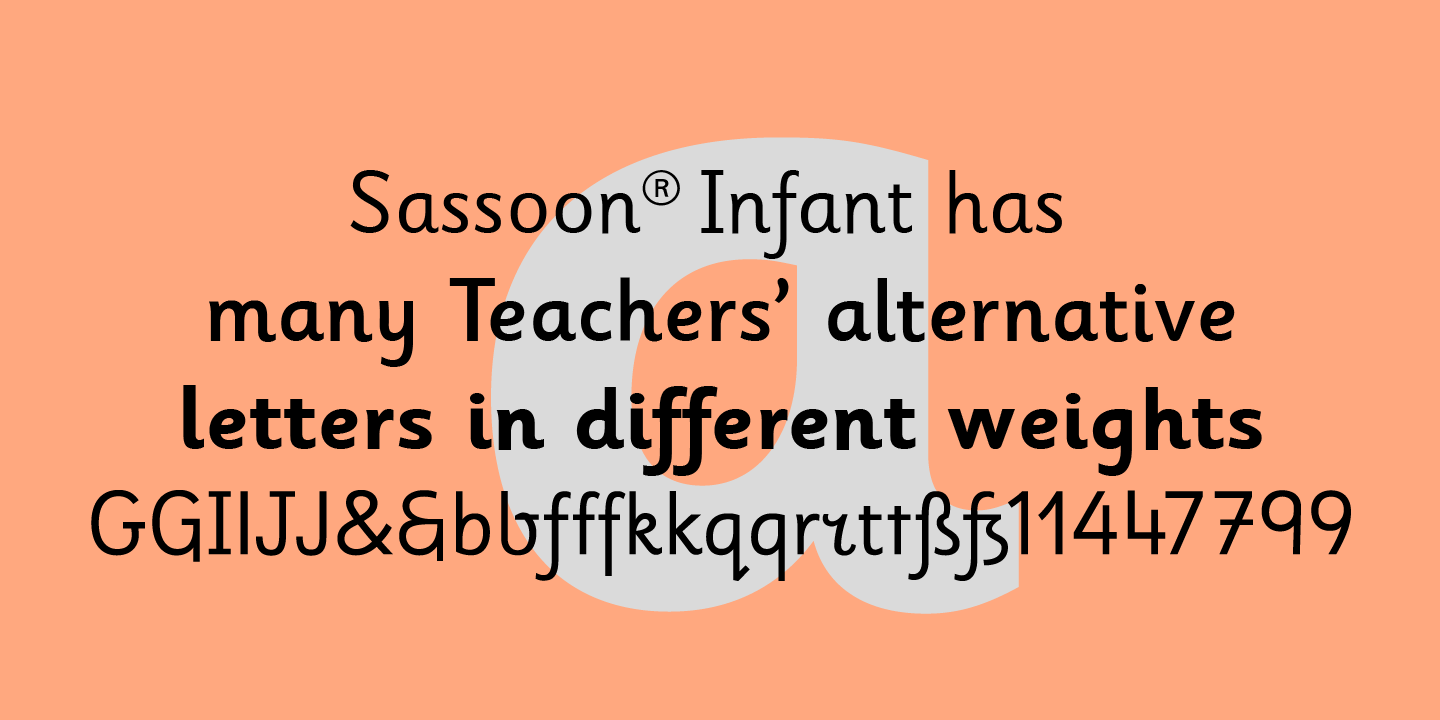 Пример шрифта Sassoon Infant